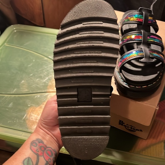 Dr. Marten Yelena Rainbow sequin sandals. Size 7. - Picture 10 of 16